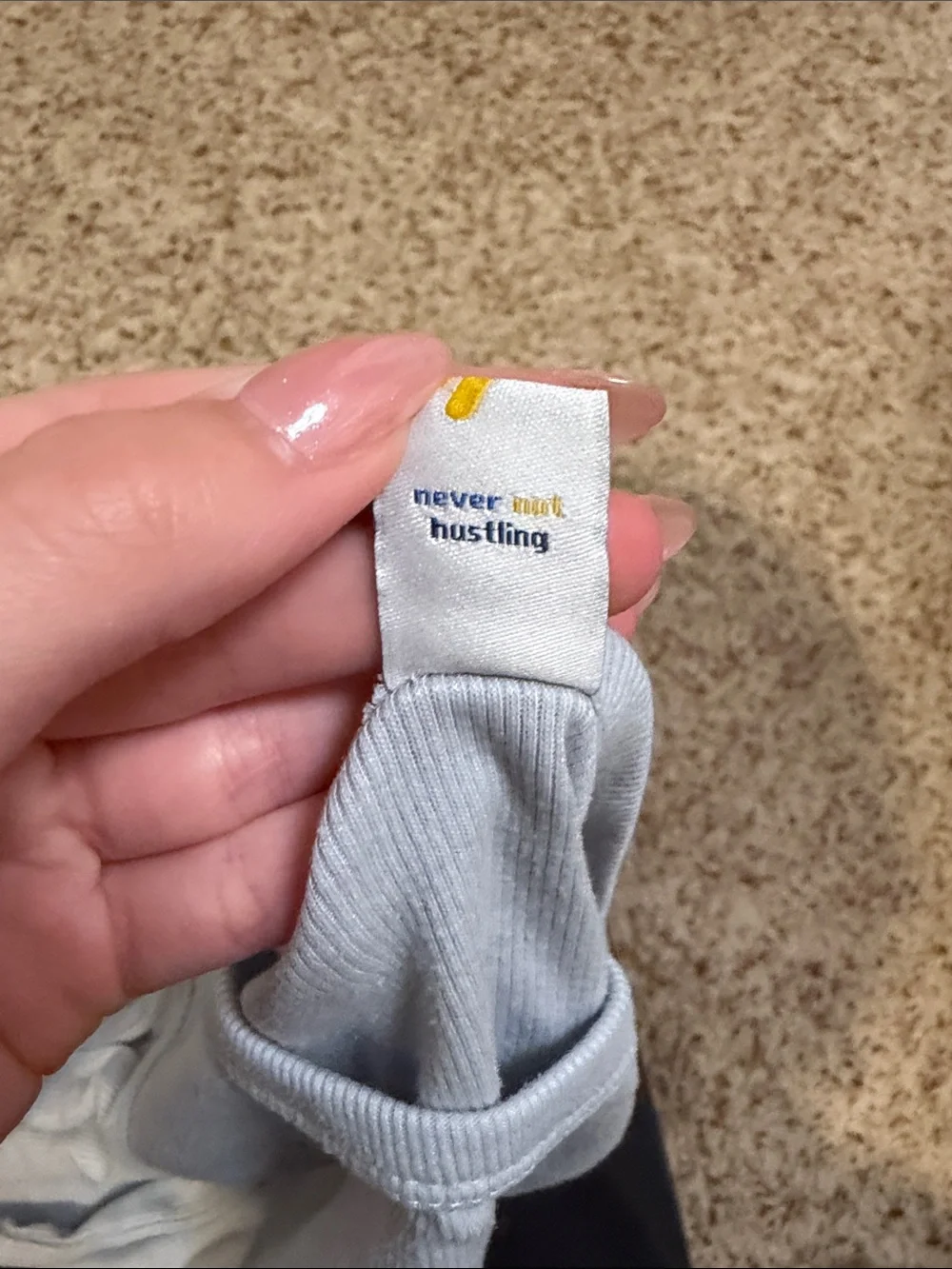 Old Navy Light Blue Ribbed Long Sleeve Tee